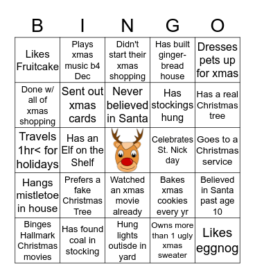 H&O Staff X-mas Bingo! Bingo Card