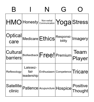 BINGO !?! Bingo Card