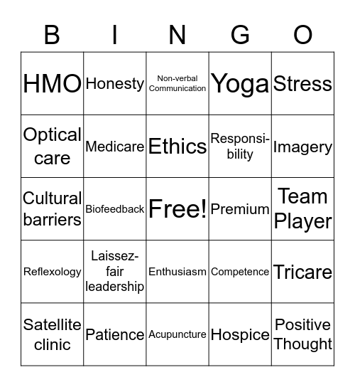 BINGO !?! Bingo Card