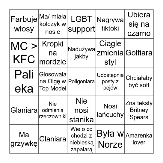 Gorzowska Alternatywka: Bingo Edition Bingo Card