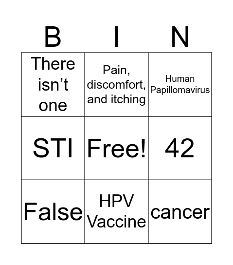 Bingo game Bingo Card