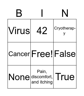 Bingo game Bingo Card