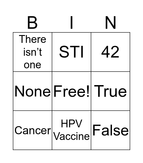 Bingo game Bingo Card