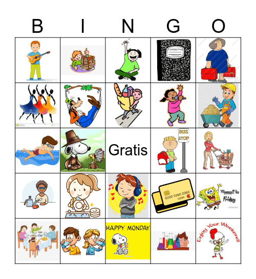 Bingo de los verbos