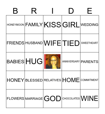 BRIDE BINGO Card