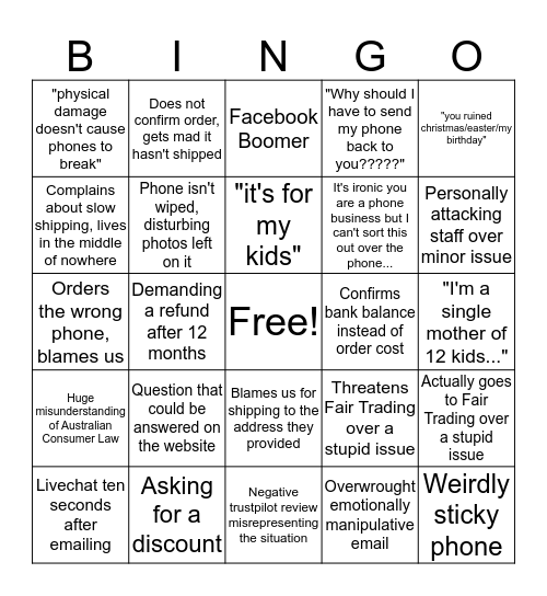 cs bingo  Bingo Card