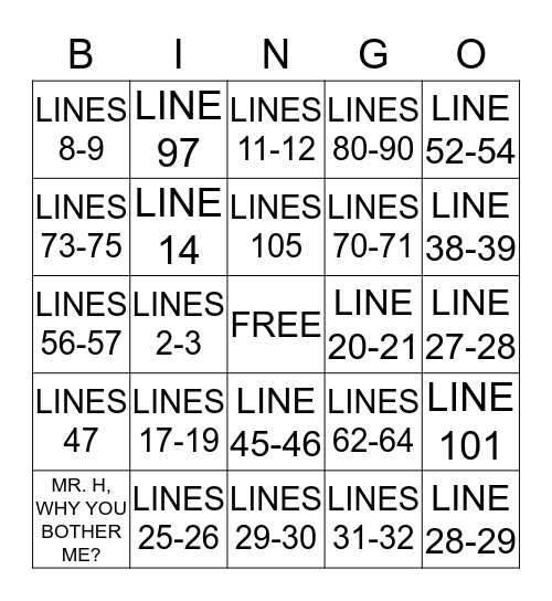 THE ART OF FAILURE Bingo Card