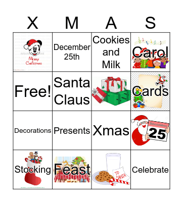 Merry Christmas! Bingo Card