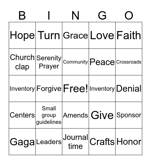CP Bingo Card