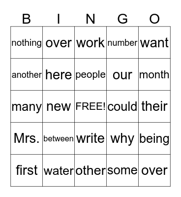 Bingo Bingo-M2 Bingo Card