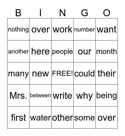 Bingo Bingo-M2 Bingo Card