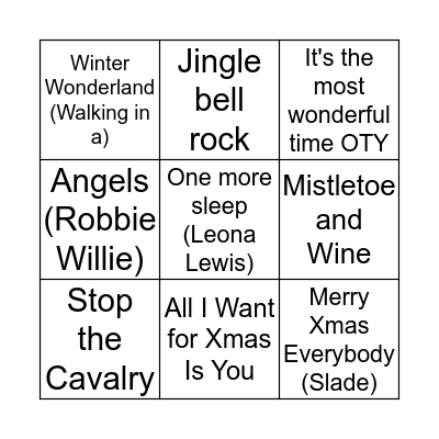 Xmas Bingo  Bingo Card