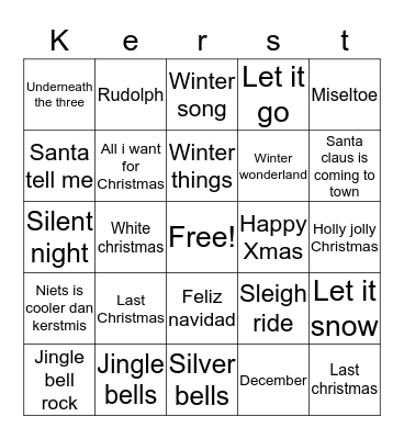 Christmas Bingo Card