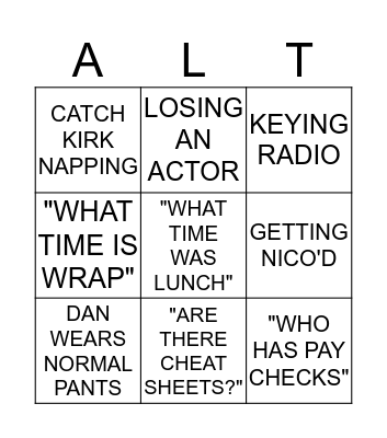 AD BINGO Card