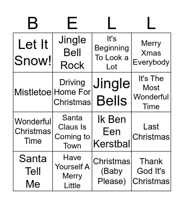 Jingle Bingo Card