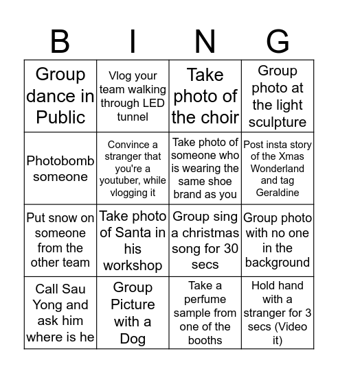 CHRISTMAS BINGO   Bingo Card