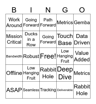 Stupidvisor Bingo Card