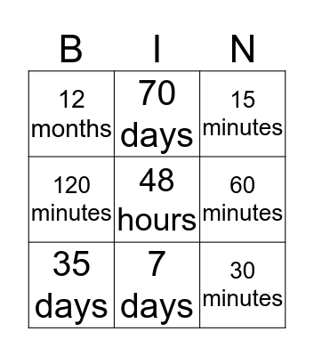 Super Bingo Time Bingo Card