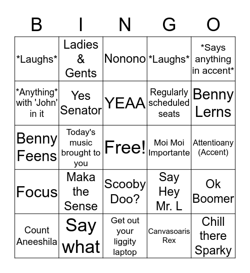 Liguori Bingo! 5 in a row wins! Call Bingo if you do! Bingo Card