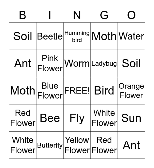 Pollinator Bingo Game By Keila Mower Bingo Card