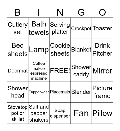 Elise's Gifts BINGO! Bingo Card