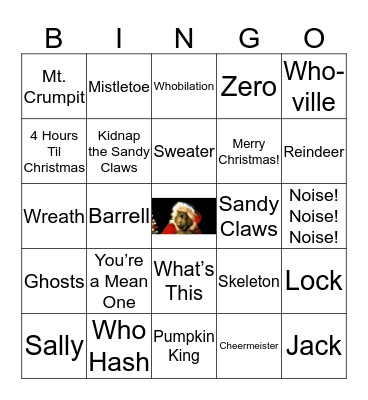 Grinchmas Bingo Card