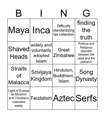 WHAP REVIEW Bingo Card