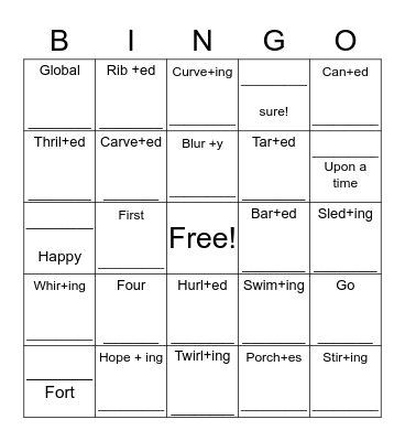 Unit 9 Bingo Card