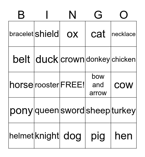 In The  Bingo Card