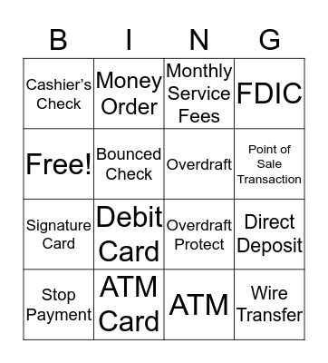 Checking WebQuest Bingo Card