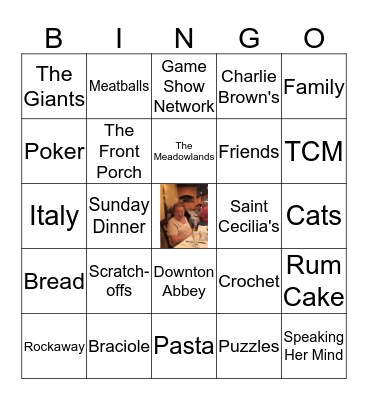 Mary's Favorite Things Bingo Card