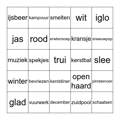 Welpen kerstbingo Card