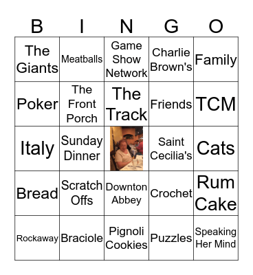 Mary's Favorite Things Bingo Card