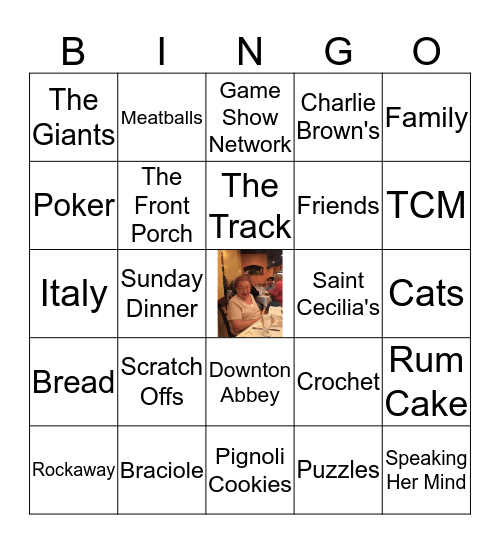 Mary's Favorite Things Bingo Card