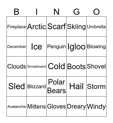 WINTER! Bingo Card