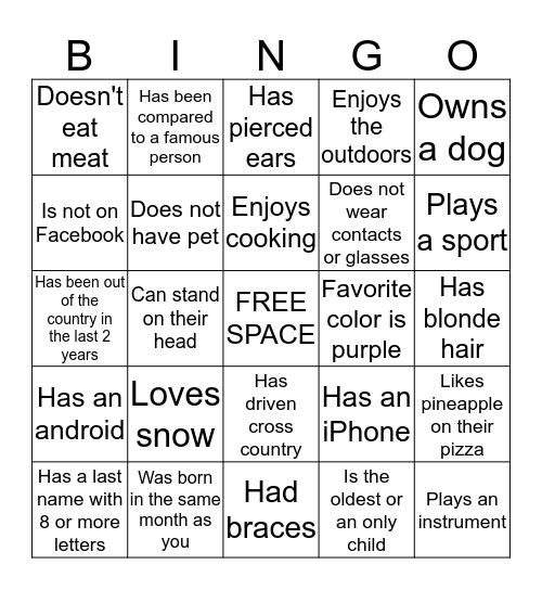 BrickKicker Bingo Card