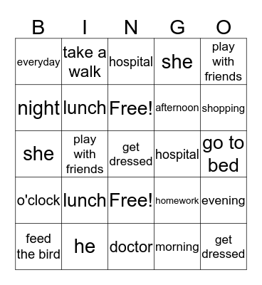 Everyday Bingo Card