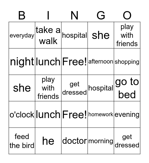 Everyday Bingo Card