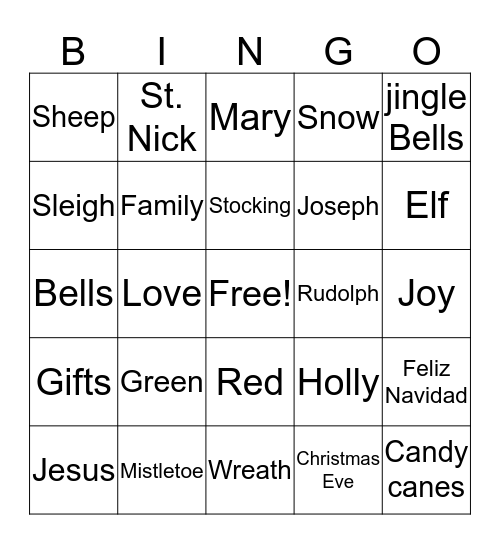 Izzy Farrar Bingo Card