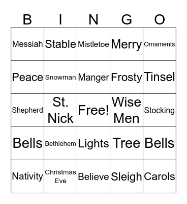 Gwyn Bingo Card