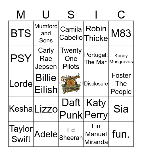 Decade Defining Bingo Card