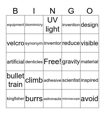 Jourdan and George Bingo Card