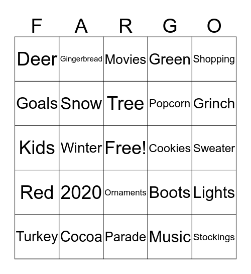 Celebrate Bingo Card