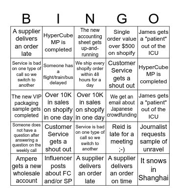 12 Days of Xmas Bingo Card