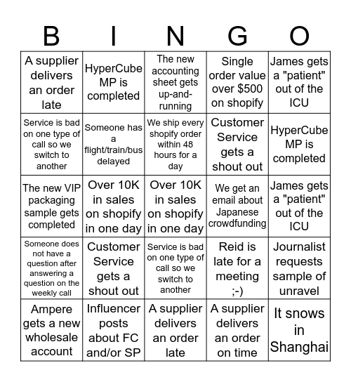 12 Days of Xmas Bingo Card