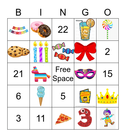 BIRTHDAY BINGO Card