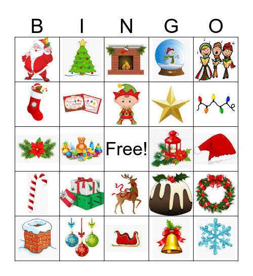 Christmas (without words) Bingo Card