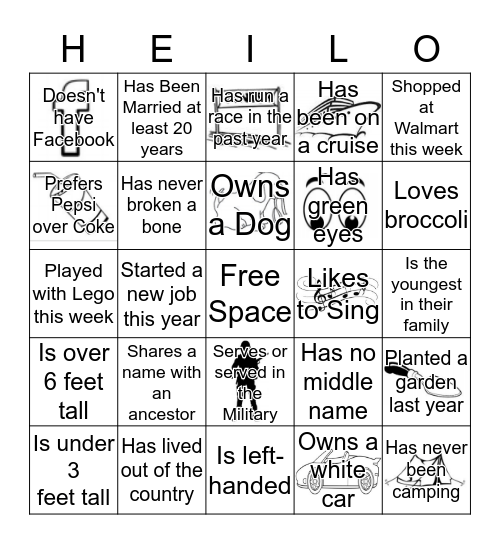 Heil-o Bingo Card