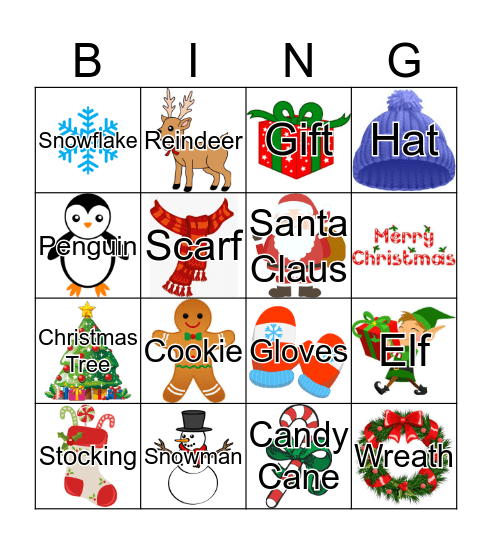 Christmas Bingo Card