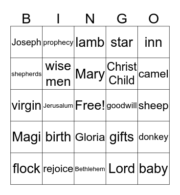 CHRISTmas Bingo Card